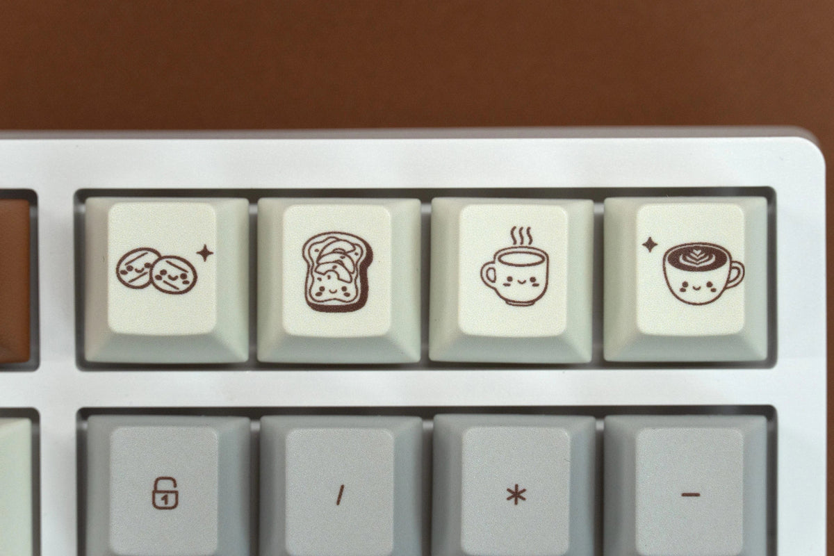 QwertyKey Coffee dye-sub keycap szett, Cherry profil