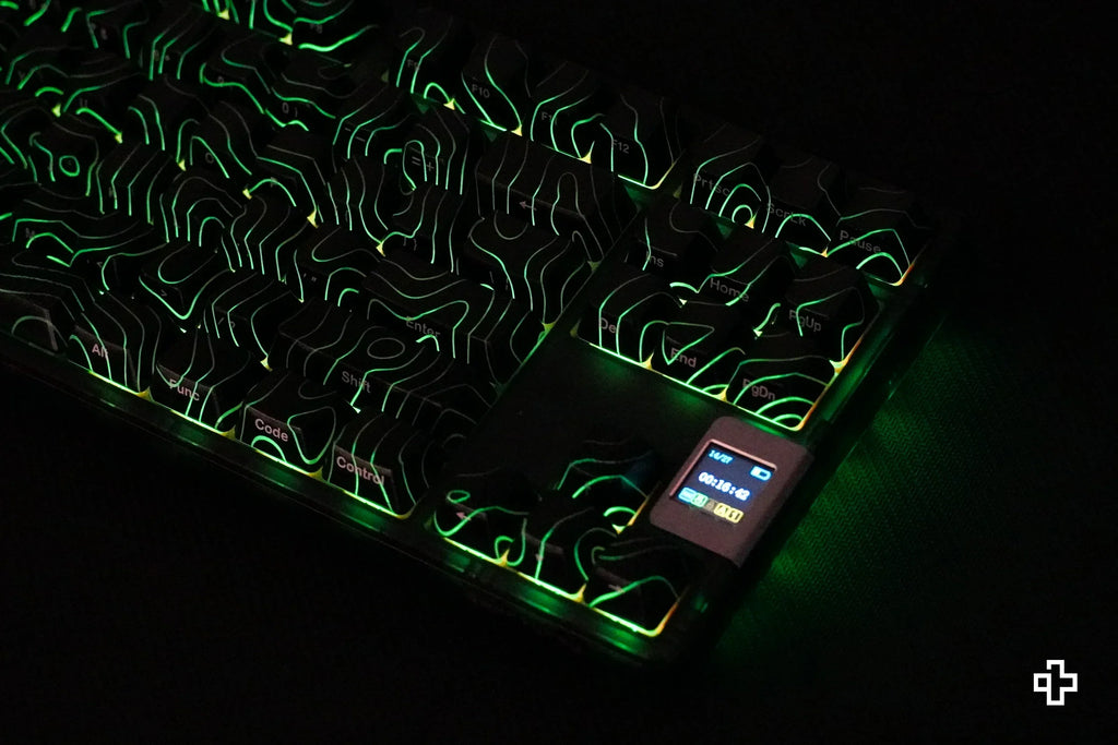 QwertyKey Topographic Black IMD technológiás keycap szett