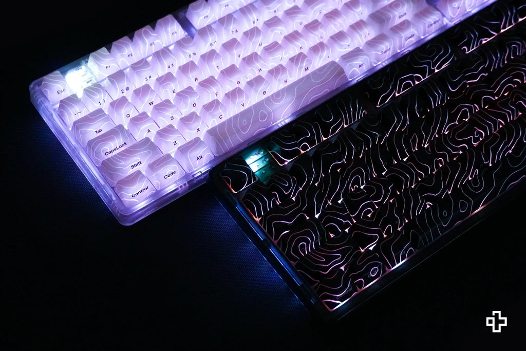 QwertyKey Topographic White IMD technológiás keycap szett