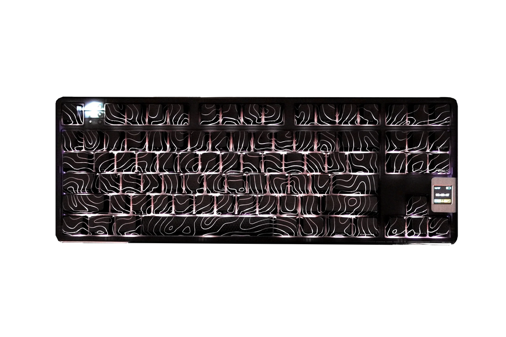 QwertyKey Topographic Black IMD technológiás keycap szett