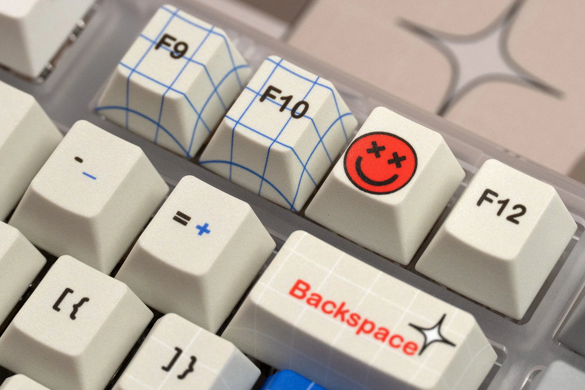 QwertyKey Retro dye-sub keycap szett, Cherry profil