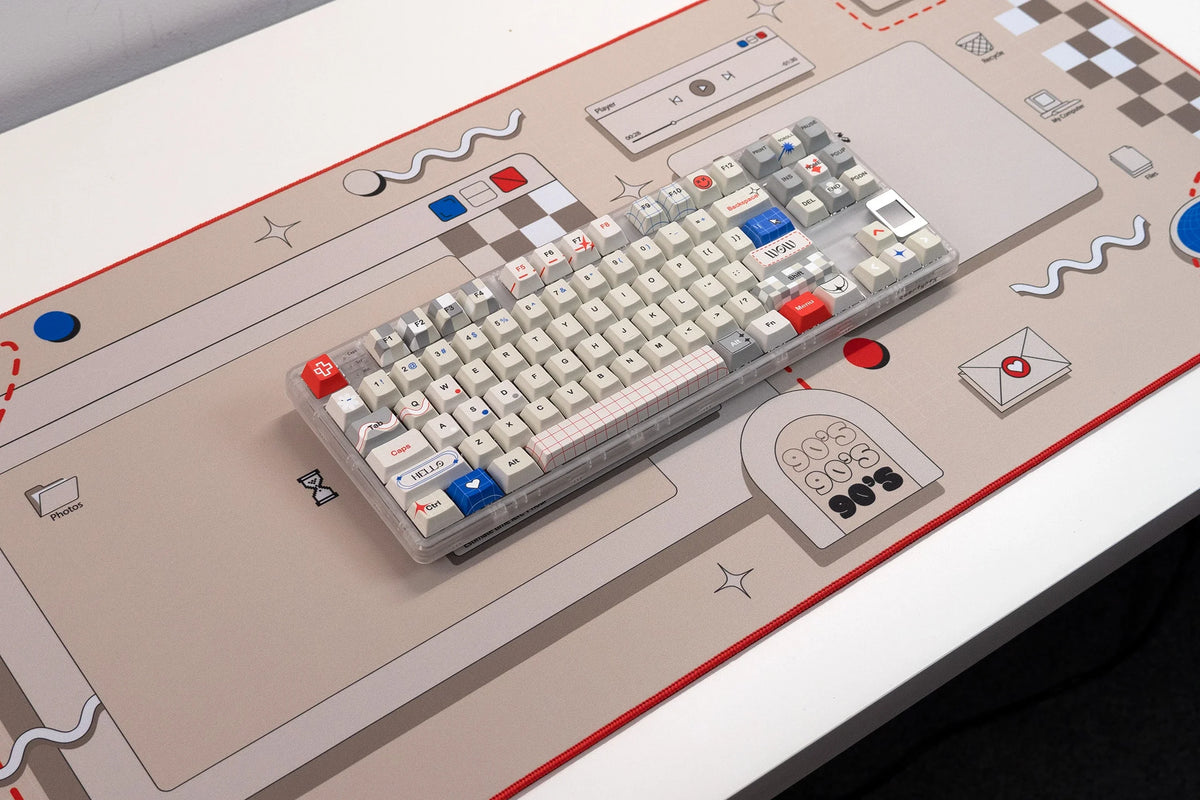 QwertyKey Retro dye-sub keycap szett, Cherry profil
