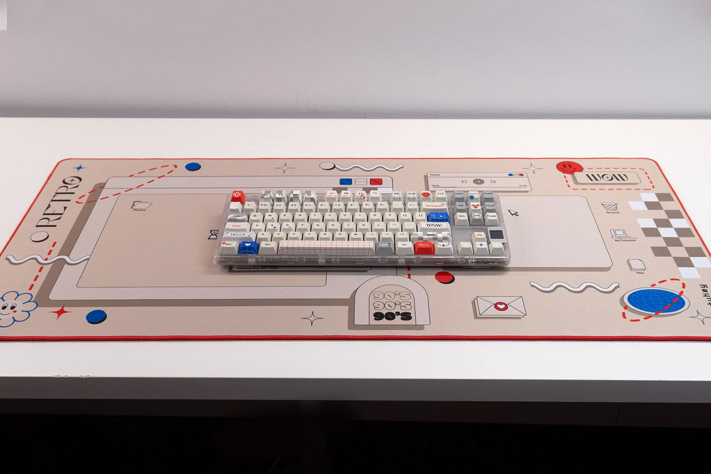 QwertyKey Retro dye-sub keycap szett, Cherry profil