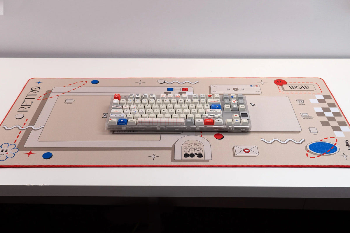 QwertyKey Retro dye-sub keycap szett, Cherry profil