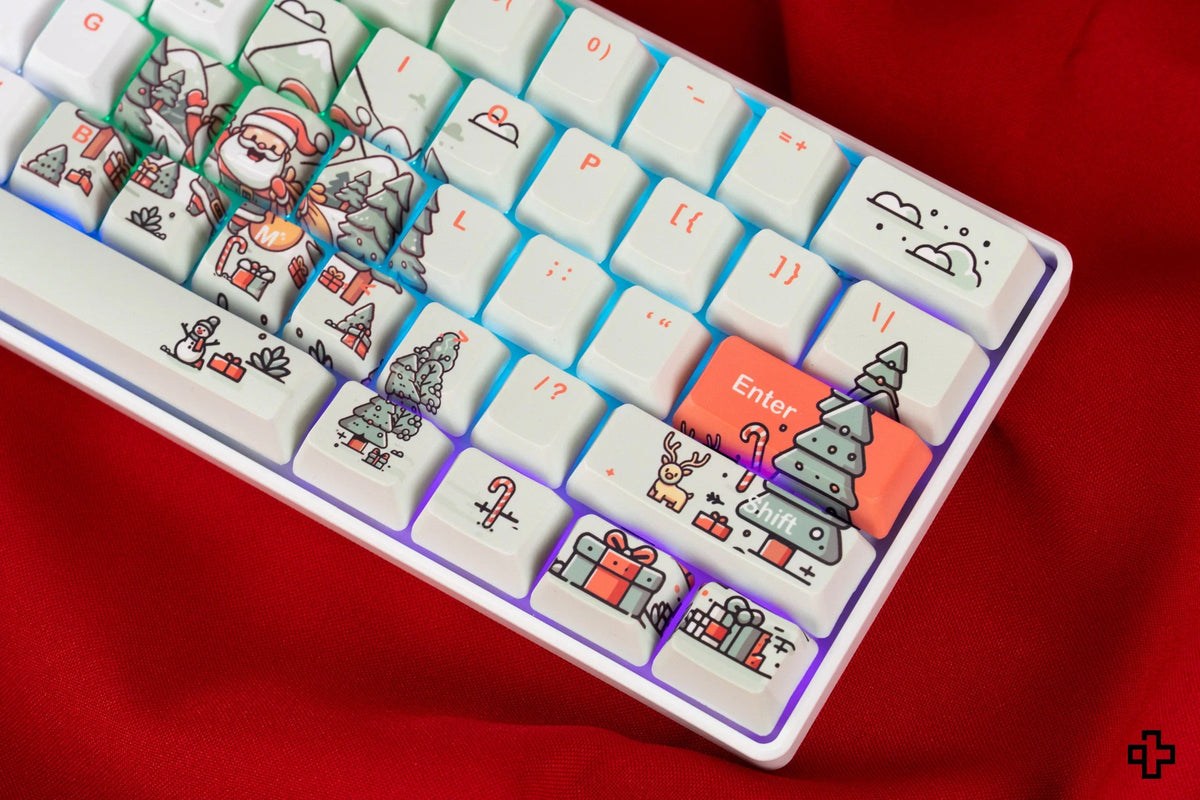 QwertyKey Santa – karácsonyi mechanikus gamer billentyűzet, hot-swap