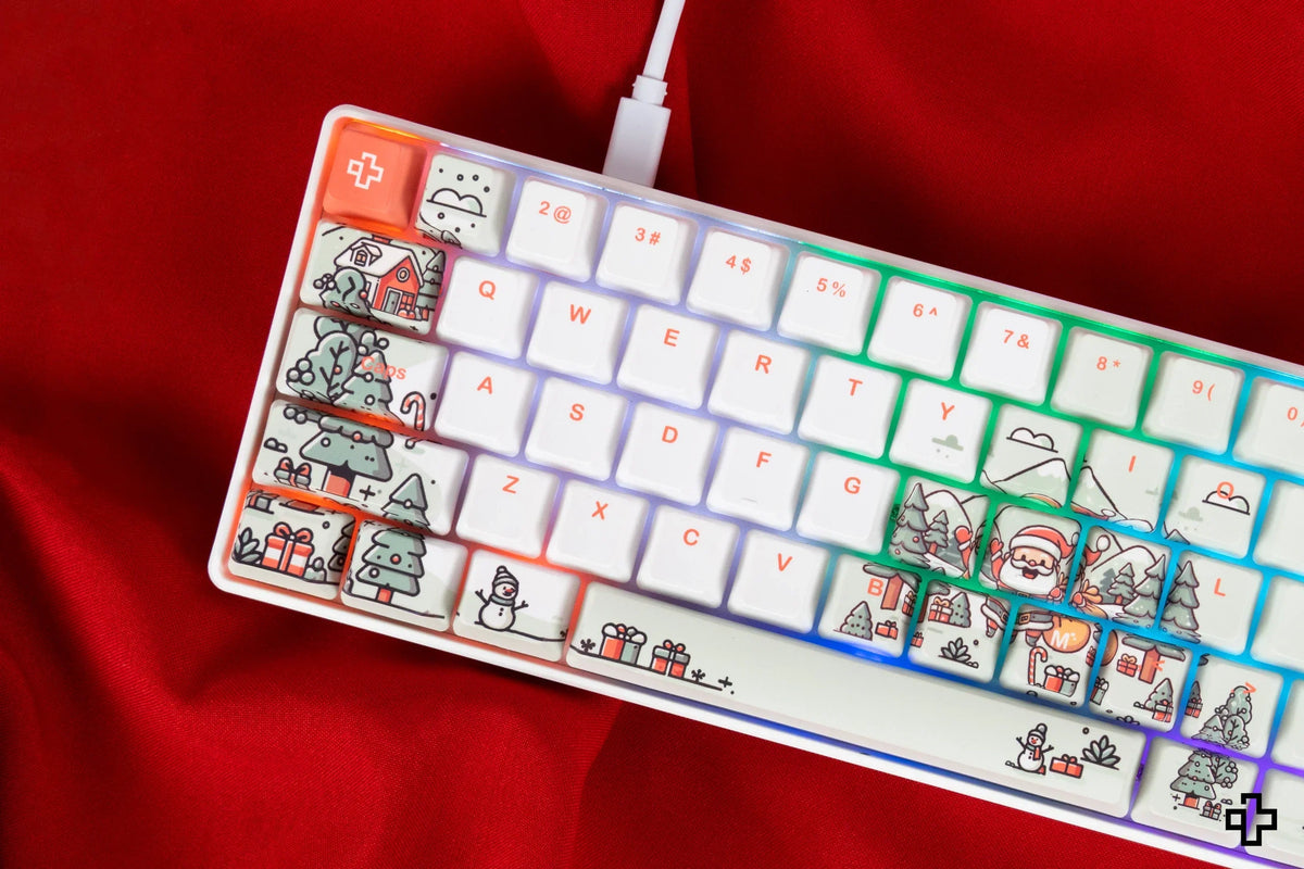 QwertyKey Santa – karácsonyi mechanikus gamer billentyűzet, hot-swap