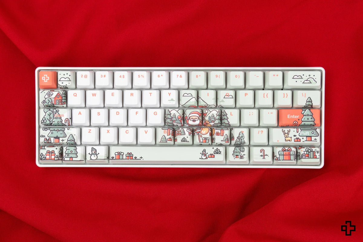 QwertyKey Santa – karácsonyi mechanikus gamer billentyűzet, hot-swap