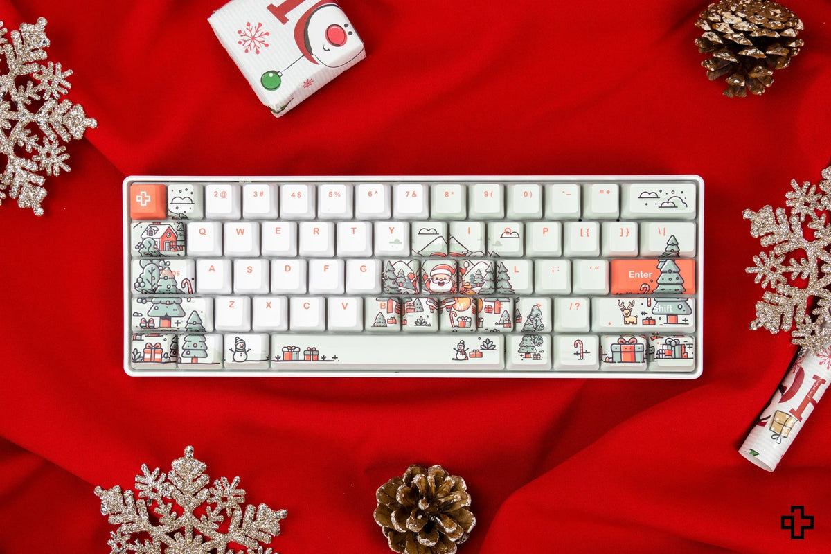 QwertyKey Santa – karácsonyi mechanikus gamer billentyűzet, hot-swap