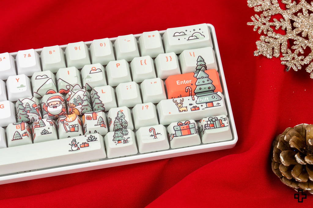 QwertyKey Santa – karácsonyi mechanikus gamer billentyűzet, hot-swap