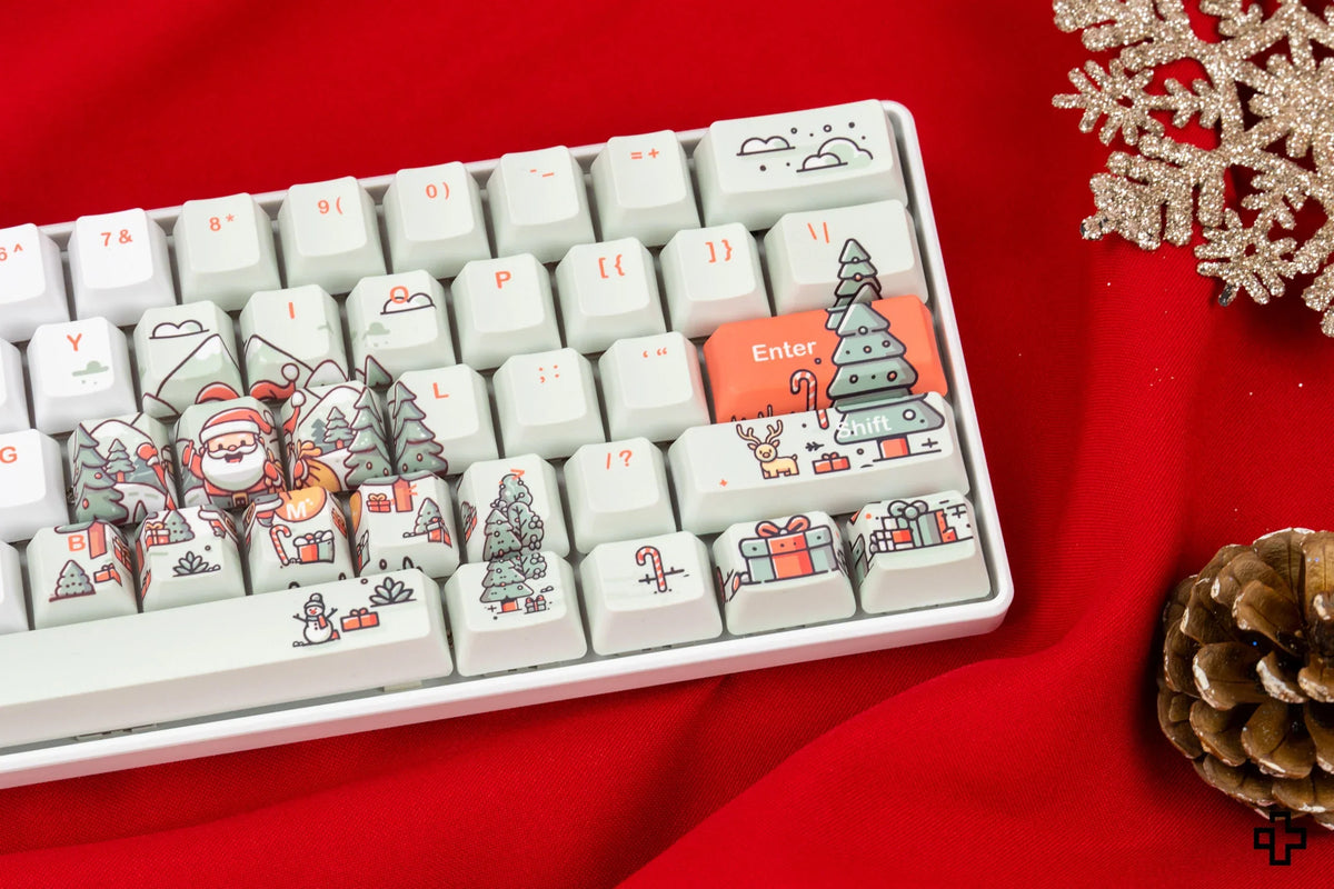 QwertyKey Santa – karácsonyi mechanikus gamer billentyűzet, hot-swap