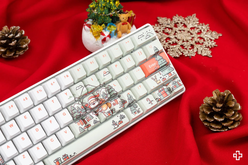 QwertyKey Santa – karácsonyi mechanikus gamer billentyűzet, hot-swap